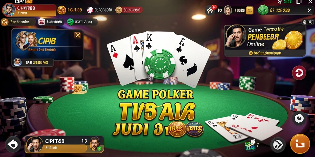 Tampilan gameplay Poker yang menarik di aplikasi CIPIT88.