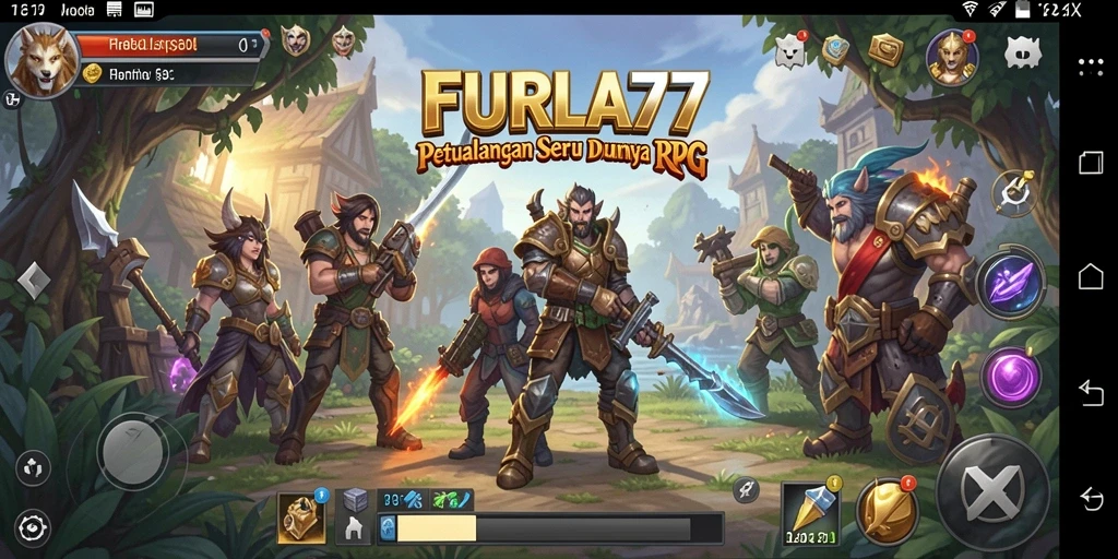 Tangkapan layar dari gameplay RPG yang menarik di FURLA77.