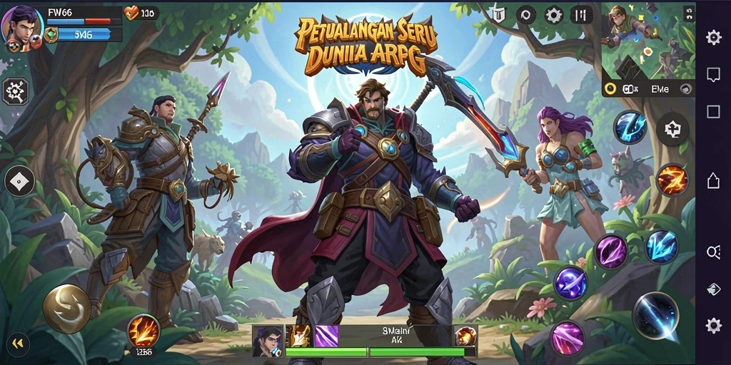 Tangkapan layar dari gameplay ARPG yang seru di FW66.