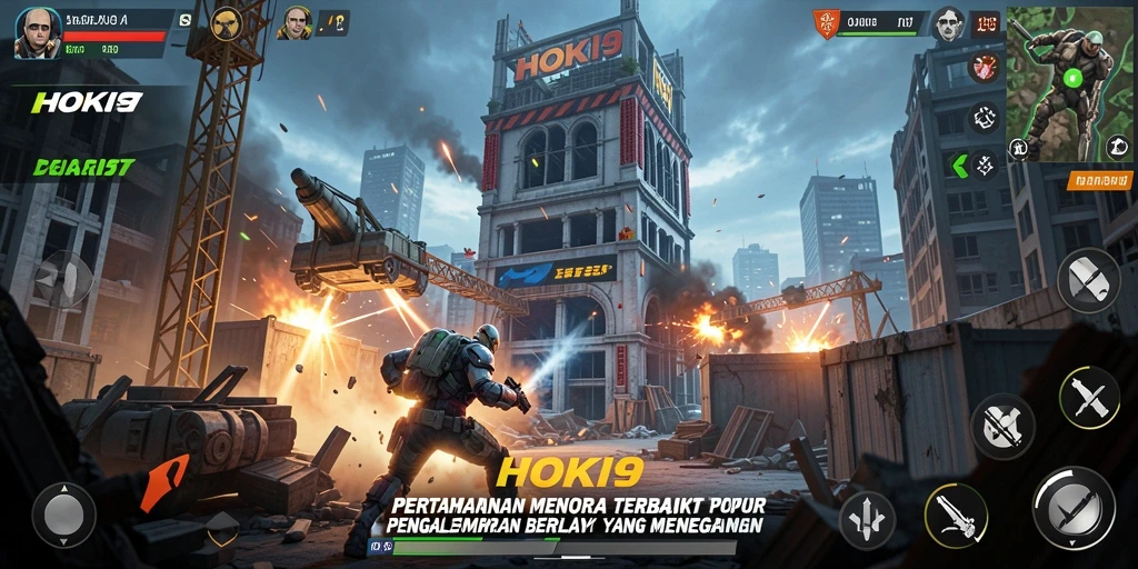 Screenshot menampilkan aksi pertahanan menara yang seru di HOKI9.
