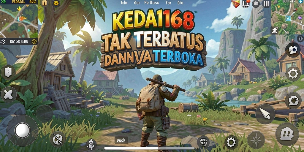 Screenshot KEDAI168 menampilkan pemain yang sedang menjelajahi dunia terbuka dengan grafis memukau.
