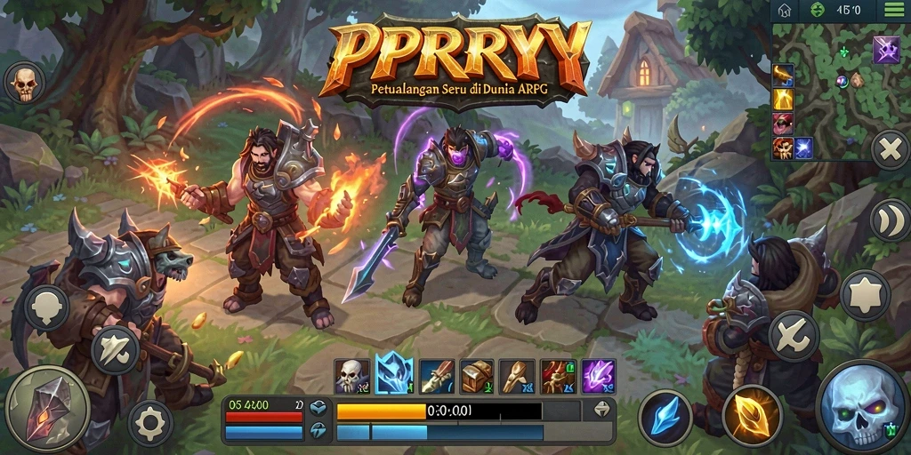 Tampilan gameplay seru di PPRRYY dengan pertarungan yang mendebarkan.