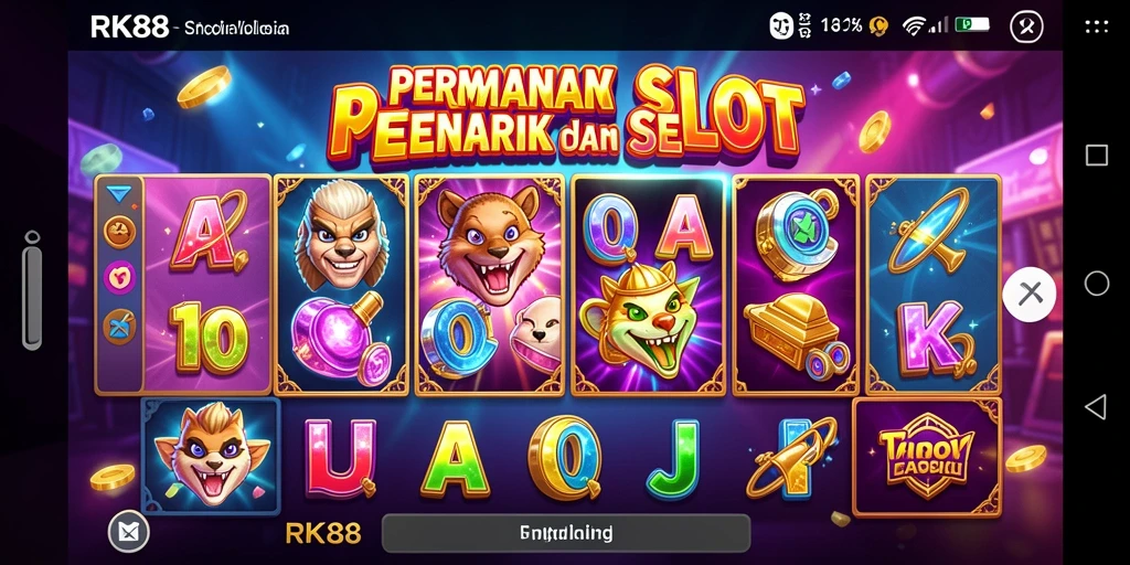 Tampilan gameplay Slot yang menarik dari RK88 dengan berbagai fitur bonus.
