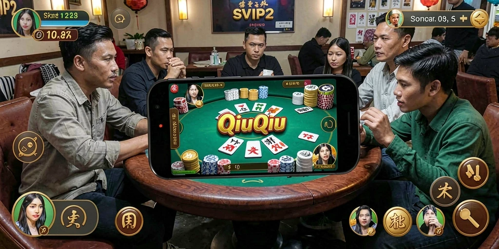 Screenshot SVIP2 menampilkan gameplay QiuQiu yang seru.
