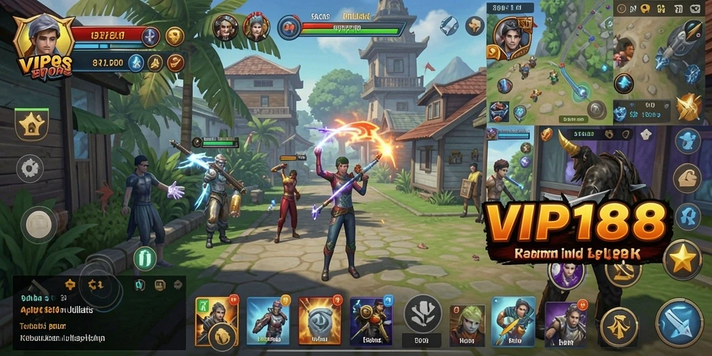Screenshot aplikasi VIP188 menunjukkan tampilan antarmuka yang intuitif dan mudah digunakan.