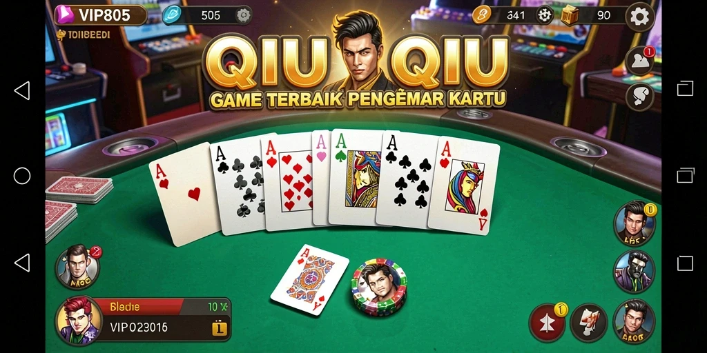 Tampilan menarik dari gameplay QiuQiu VIP805 yang seru dan kompetitif.