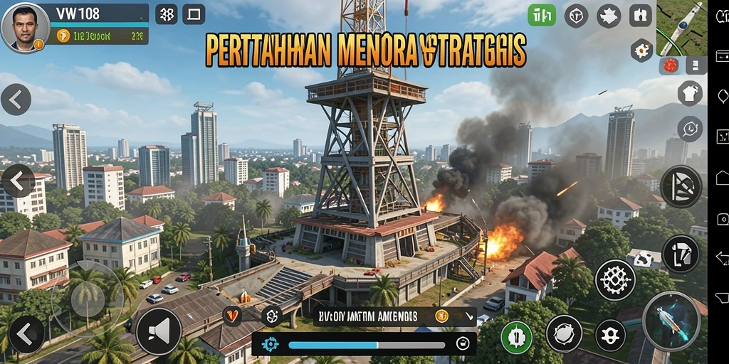Tampilan menegangkan dari gameplay VW108 yang penuh strategi.